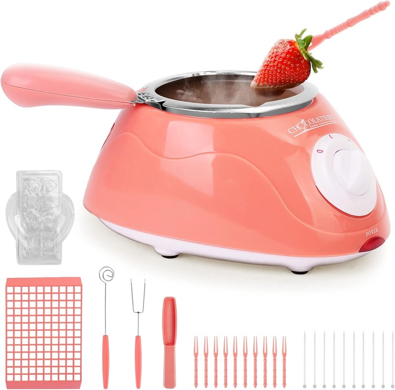 GearRoot Chocolate Melting Pot, Electric Chocolate Melter Warmer Fondue Fountain Melting Pot Kit for Melting Chocolate, Candy, Milk, Butter, Cheese - Image 1